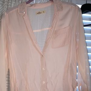 Pink Hollister blouse